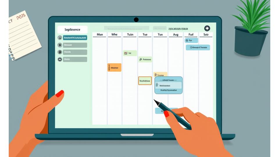 Interfaz de calendario digital mostrando flexibilidad en horarios de entrenamiento con varias opciones disponibles, ideal para un ejecutivo.